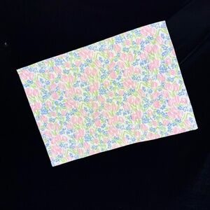 Lanz of Salzburg Standard Pillowcase Cotton Pink Tulips Blue Flowers Green Stems